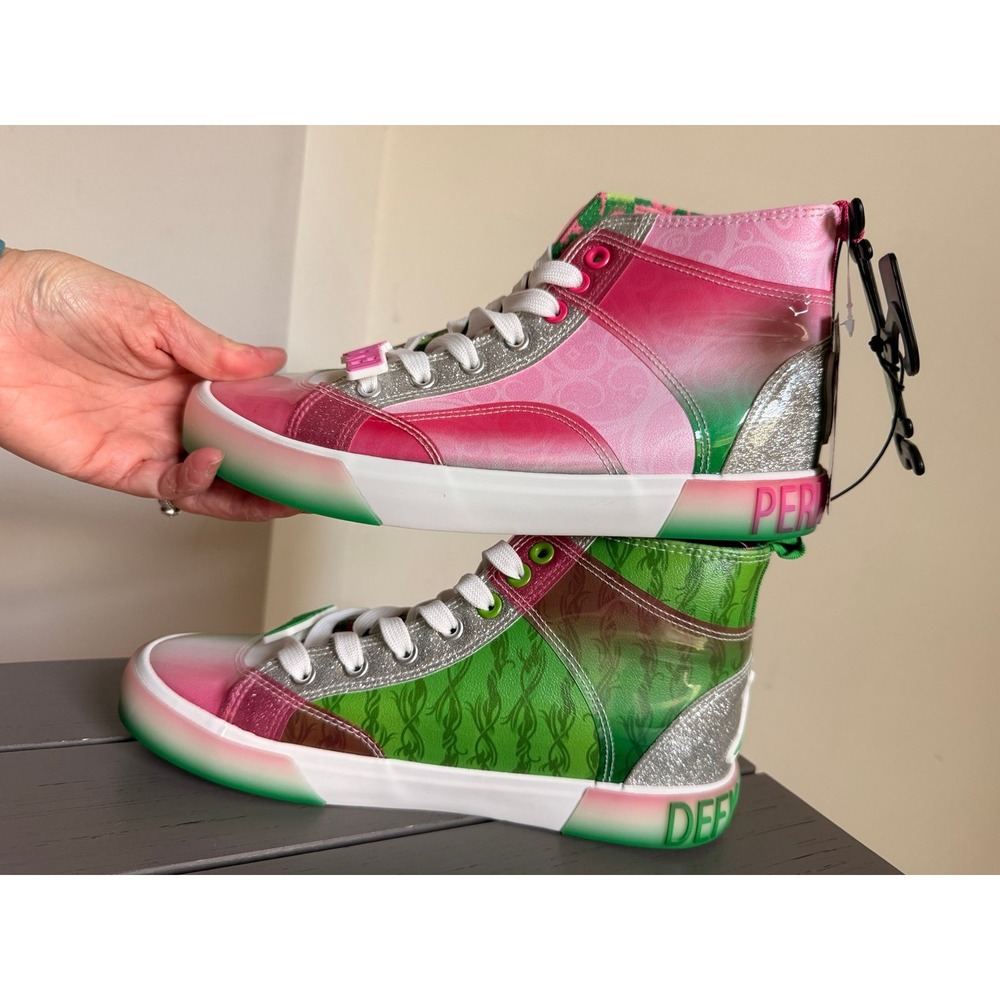 NWT WOMENS‎ WICKED Disney inspired sneakers pink green defy gravity size 8 - Picture 5 of 10